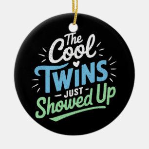 Twillingar vrid Coolan Twin som just visades Julgransprydnad Keramik
