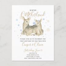 Twillingar Winter ONEderland Hjort Baby 1 födelsed