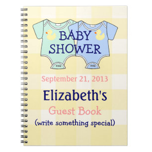 Twillingarbaby showerGuestbook Anteckningsbok