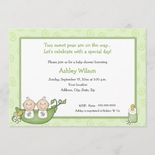 Twillingarbaby showerinbjudningar inbjudningar