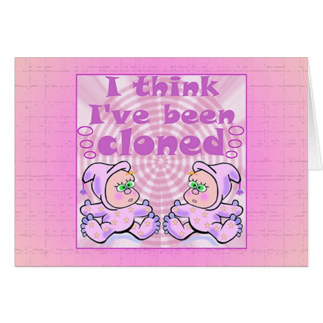 Twillingarbabygåvor Hälsningskort (Framsidan Horizontal)