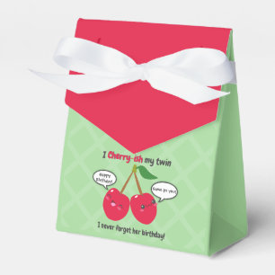 Twillingarna Cute Red Cherry Kawaii Birthday Presentaskar