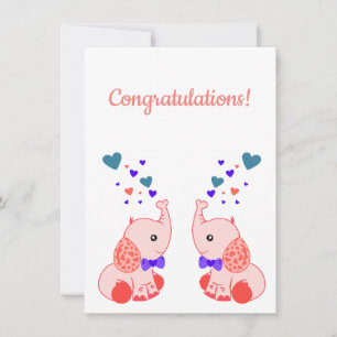 Twillingarnas födelse, Rosa Baby Elephant-grattisa