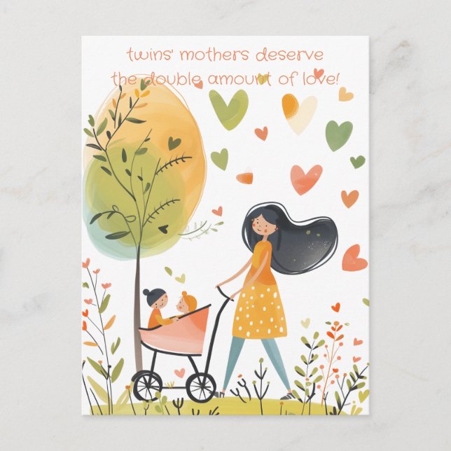 Twillingarnas Mor Vykort (Framsida)