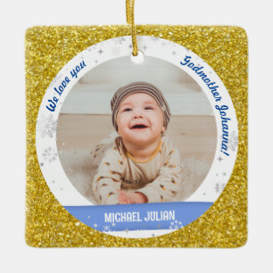 Twillingars Boys Photos Godmor Första jul Baby Julgransprydnad Keramik