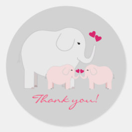 Twillingars Girl Tack Stickers Runt Klistermärke