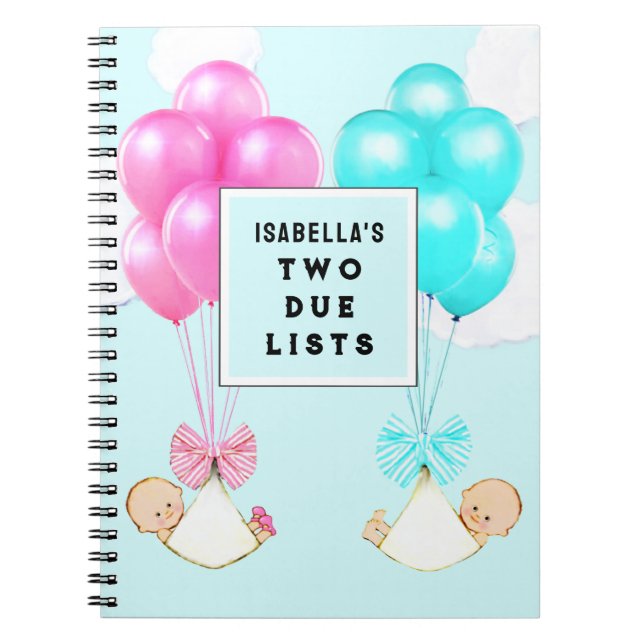 Twillingars Gravid Planner - bärbar dator Anteckningsbok (Framsidan)