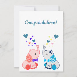 Twillingars, pojkes och flickors födelse, grattisa