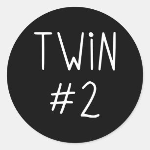 Twin 1 Twin 2 Runt Klistermärke