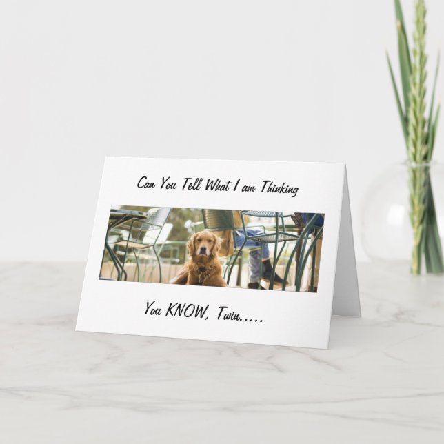 TWIN AND SYSKON RIVALRY JOKE FOR BIRTHDAY KORT (Framsida)