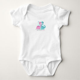 Twin Aqua och Rosa Dinosaur T Shirt