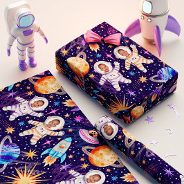 Twin Astronauts in Rymden Photo Presentpapper