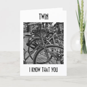 ***TWIN*** ÅTNJUTA RIDE BIRTHDAY ÖNSKEMÅL KORT