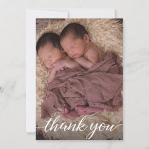 Twin Baby Birth Notification Tack Meddelande