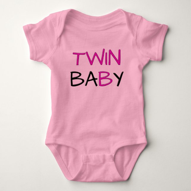 Twin baby - rosa jumper t shirt (Framsida)