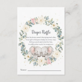 Twin Baby Shower Diaper Raffle Card – Watercolor Tilläggskort