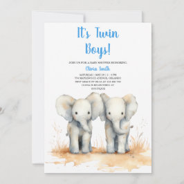 Twin Baby Shower Invitation – Double the Joy Baby  Inbjudningar