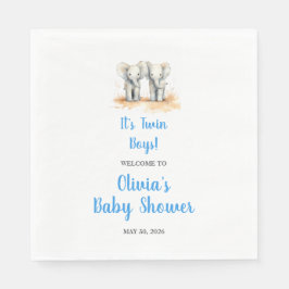 Twin Baby Shower Napkins Pappersservett