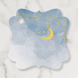 Twin Baby Shower Sol, Måne, stjärnor Gåvor Etiketter