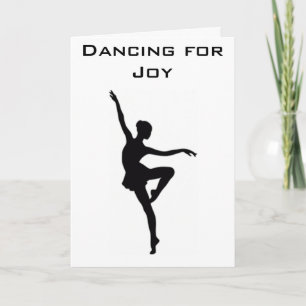 TWIN-BALLERINA OCH JAG DANCING FOR JOY-BIRTHDAY KORT