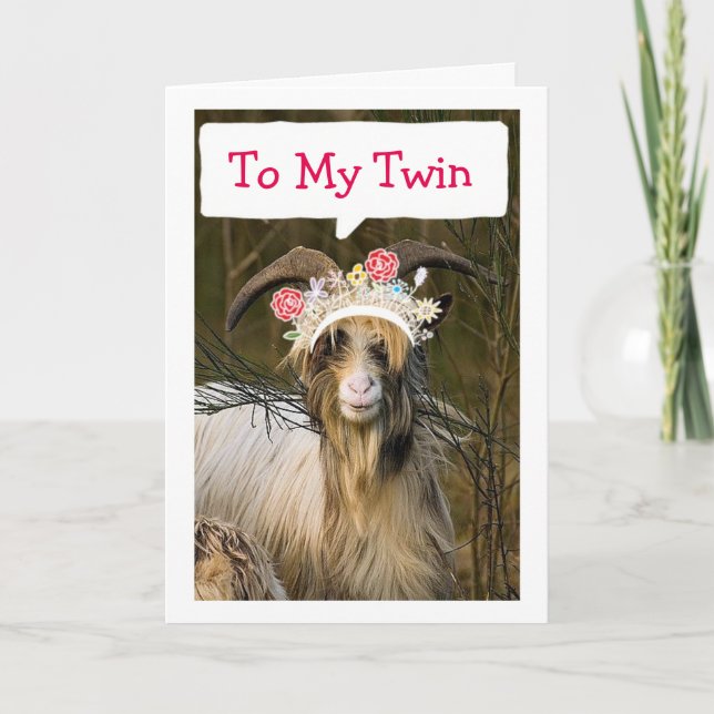 TWIN, BÄSTA VÄNNEN, BESTSISTER/QUEEN GRATTIS PÅ FÖ KORT (Framsida)