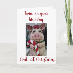 ***TWIN BIRTHDAY** AT ***CHRISTMAS*** HELGKORT