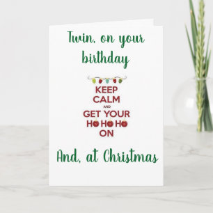 ***TWIN BIRTHDAY** AT ***CHRISTMAS*** HELGKORT