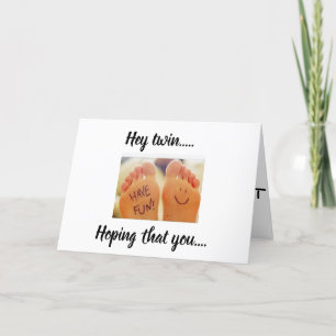 ***TWIN** BIRTHDAY ÖNSKEMÅL FRÅN *PRAKTISKT FODER KORT
