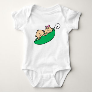 Twin Boy and Girl i Pea Pod T Shirt