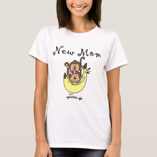 Twin Boy and Girl New mamma Tshirts (Framsida)