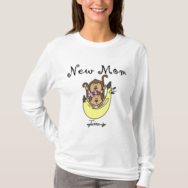 Twin Boy and Girl New mamma Tshirts (Framsida)