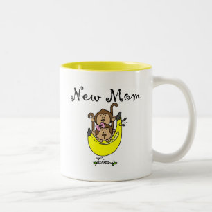 Twin Boy and Girl New mamma Tshirts Två-Tonad Mugg