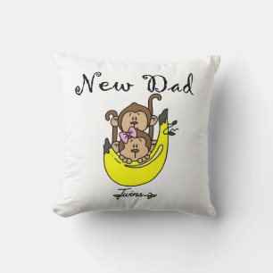 Twin Boy and Girl New Pappa Gifts Kudde