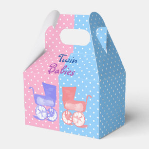 Twin Boy Girl Spädbarn Polka dots Napkins Presentaskar