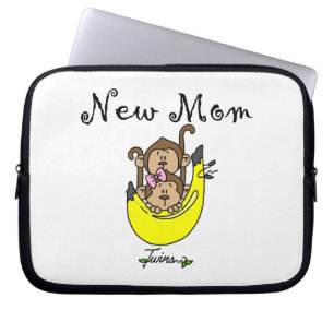 Twin Boy och GIrl New Mamma Gifts Laptop Sleeve