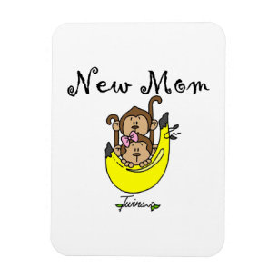 Twin Boy och GIrl New Mamma Gifts Magnet