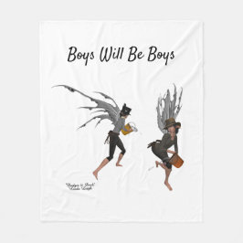 Twin Boy Rain Älvors Fleece Blanket
