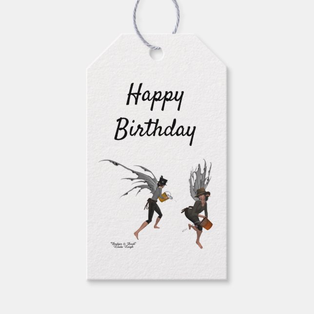 Twin Boy Rain Älvors Gift Märkre Presentetikett (Framsidan)