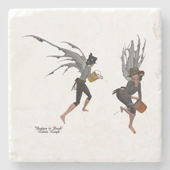 Twin Boy Rain Älvors Stone Underlägg (Framsidan)