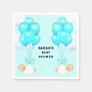 Twin Boys Baby Shower Napkins Pappersservett