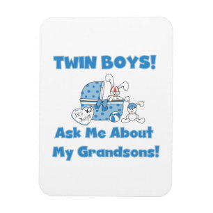 Twin Boys Grandsons Gifts Magnet