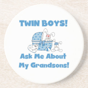 Twin Boys Grandsons Gifts Underlägg