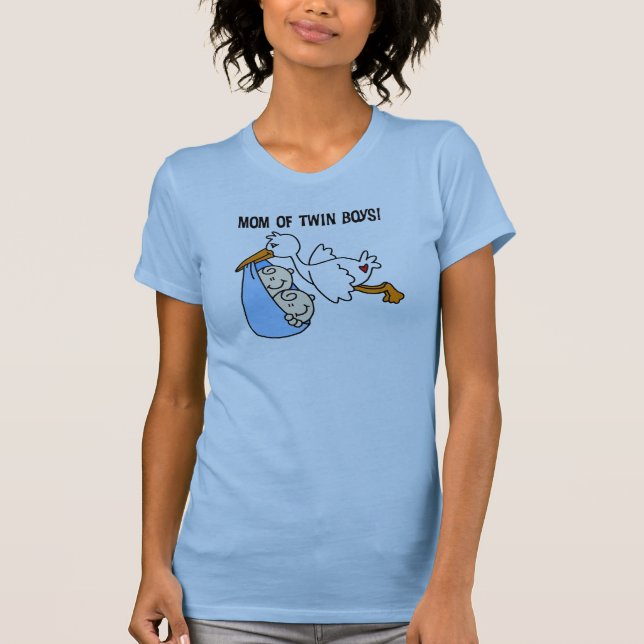 Twin Boys Mamma-Stork Tshirts och Gifts (Framsida)