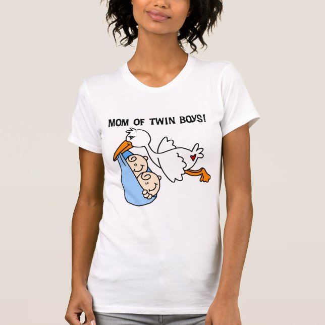 Twin Boys Mamma-Stork Tshirts och Gifts (Framsida)