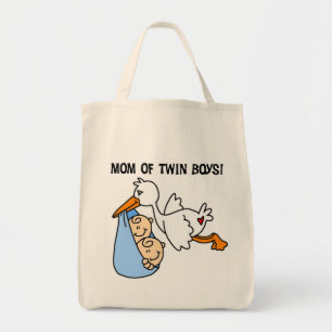 Twin Boys Mamma-Stork Tshirts och Gifts Tygkasse