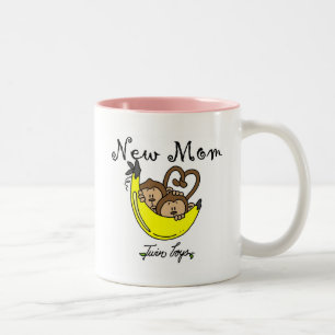 Twin Boys New Mamma Tshirts och Gifts Två-Tonad Mugg