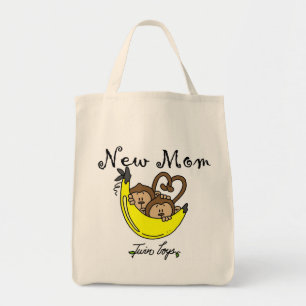 Twin Boys New Mamma Tshirts och Gifts Tygkasse