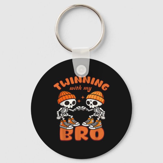 Twin Boys Twinning Halloween Best Friend Matching Nyckelring (Framsida)