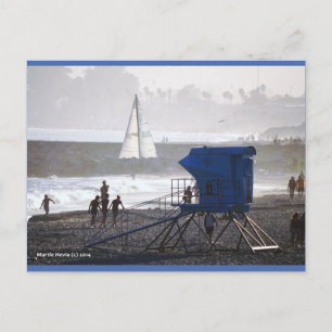 Twin Bridges Lifeguard Blue Beach Sång™-vykort Vykort