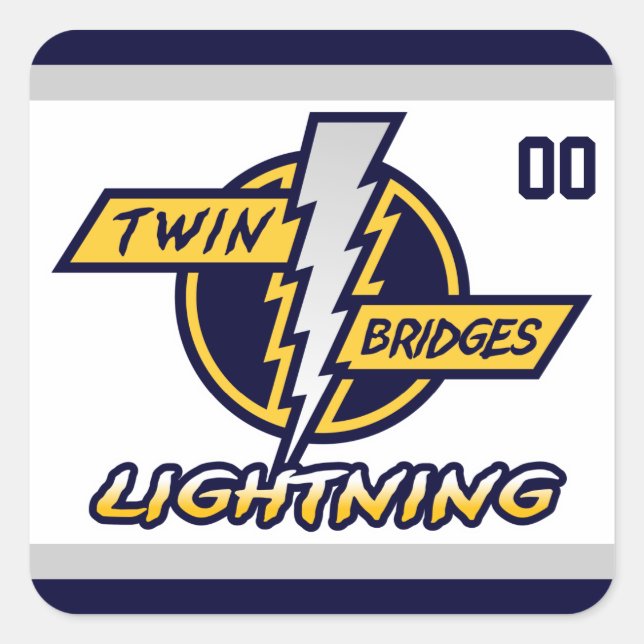 Twin Bridges Sticker Fyrkantigt Klistermärke (Framsida)